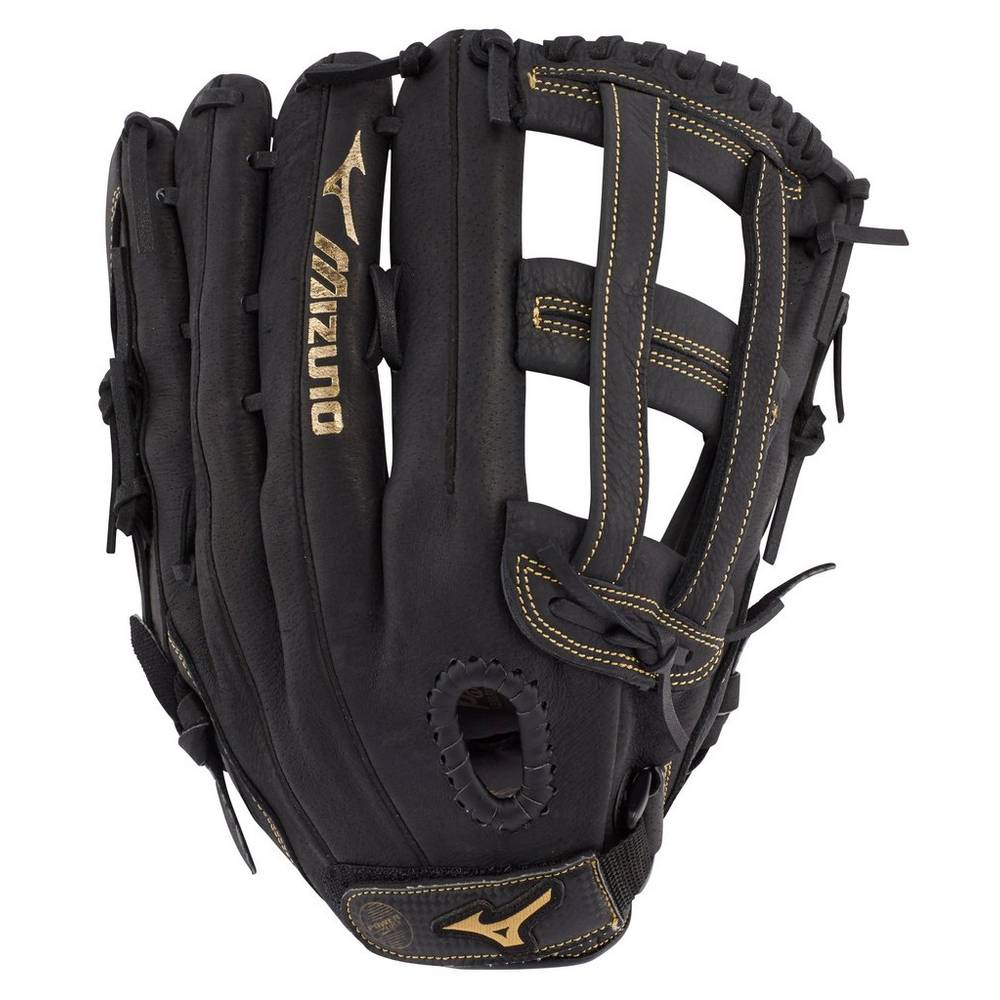 Luva Mizuno Premier Series Slowpitch 13" - Homem - Pretas/Douradas - KHLZI9716